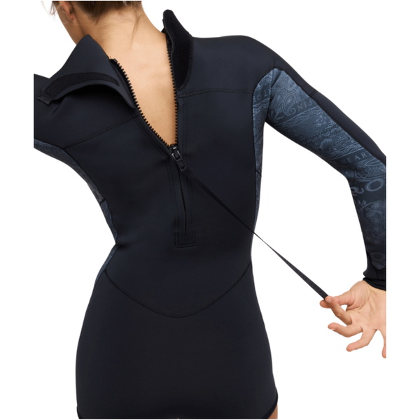 2026 Roxy Womens Swell Natural 2mm Back Zip Long Sleeve Spring Wetsuit 26BW243504 - Bandana